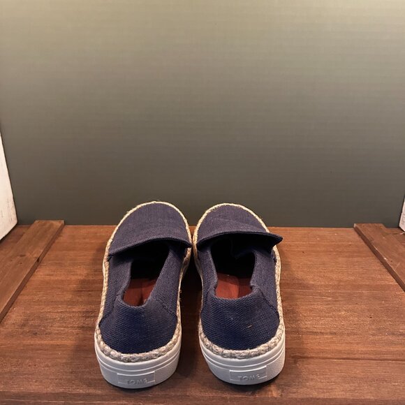 NWOT Toms Womens Canvas Classic Blue Slip On Shoe Size 8 - Picture 5 of 9